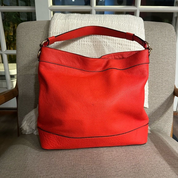 Milly Red Shoulder Bag with Tassel - Picture 2 of 11